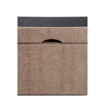 BOX BIO BAÚ BLINDADO AL SOLTEIRO KING 096X203X38 LINHO CAQUI